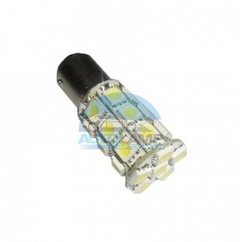Светодиоды GL T25 BAY15D двухконтактные, 27 диодов SMD5050 ,белые (стоп-сигнал, задний ход)